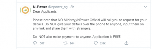 npower tweet