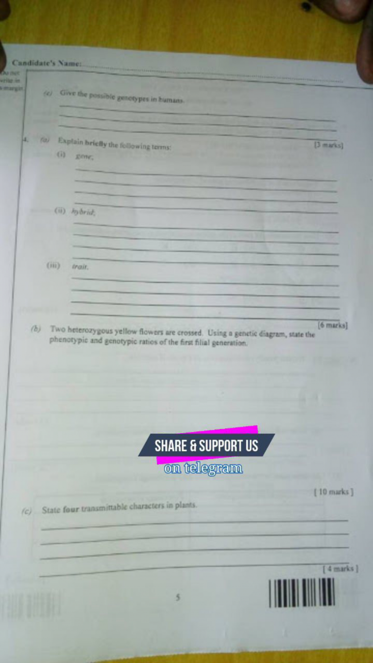 WAEC Biology Questions 2020 Confirmed – Myscholarshipbaze