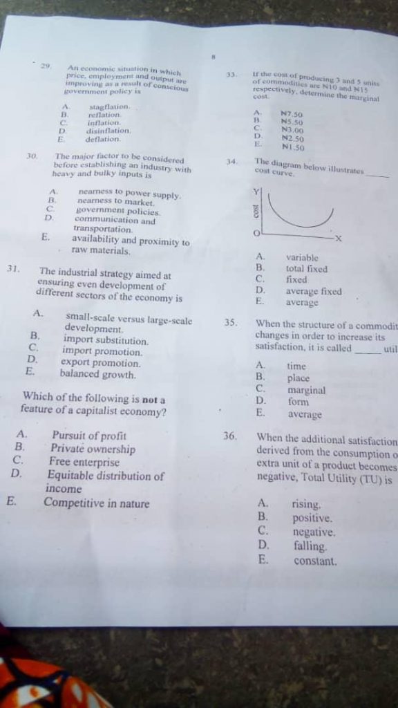 Neco economics questions 2020 confirmed Myscholarshipbaze