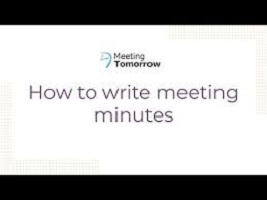How To Write Minutes Of Meeting