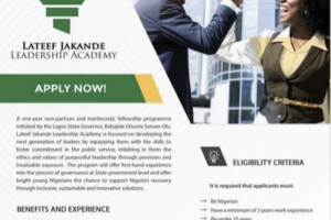 Lateef Jakande Leadership Academy Fellowship Programme 2022 for young Nigerians