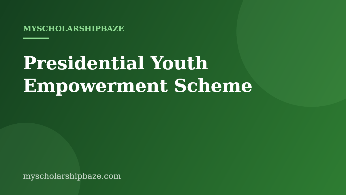 Presidential Youth Empowerment Scheme