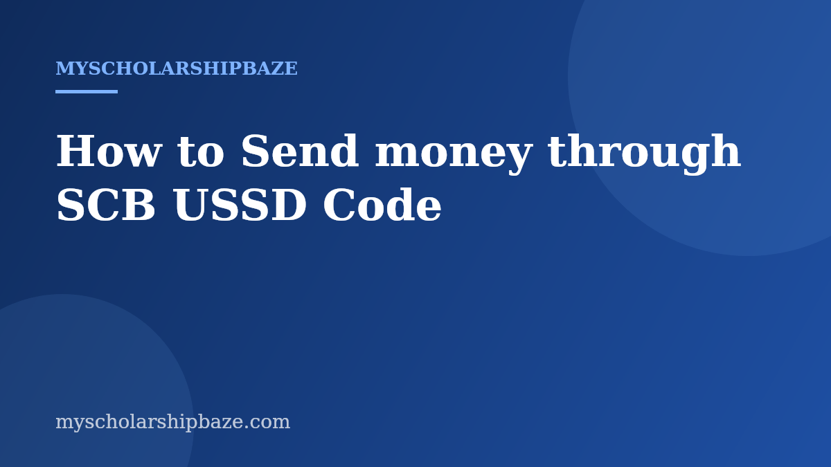 How to Send money through SCB USSD Code