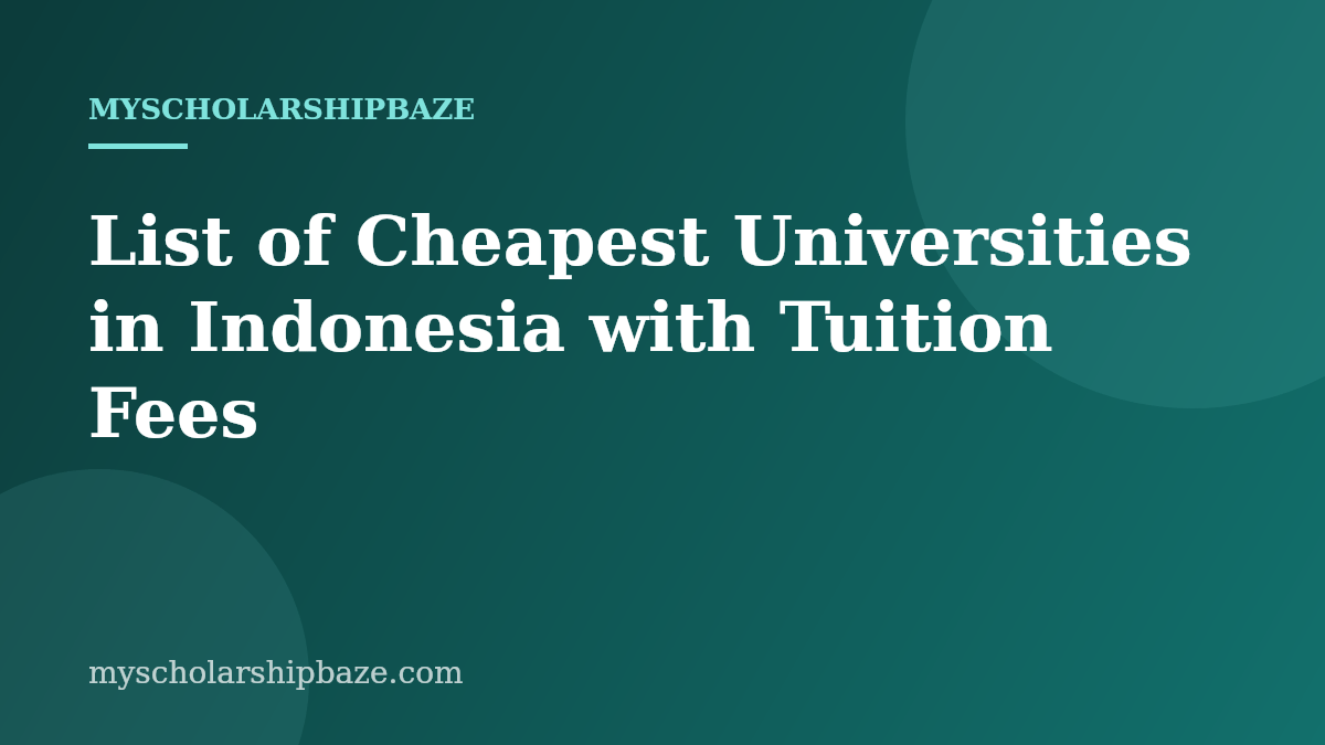 List of Cheapest Universities in Indonesia with Tuition Fees