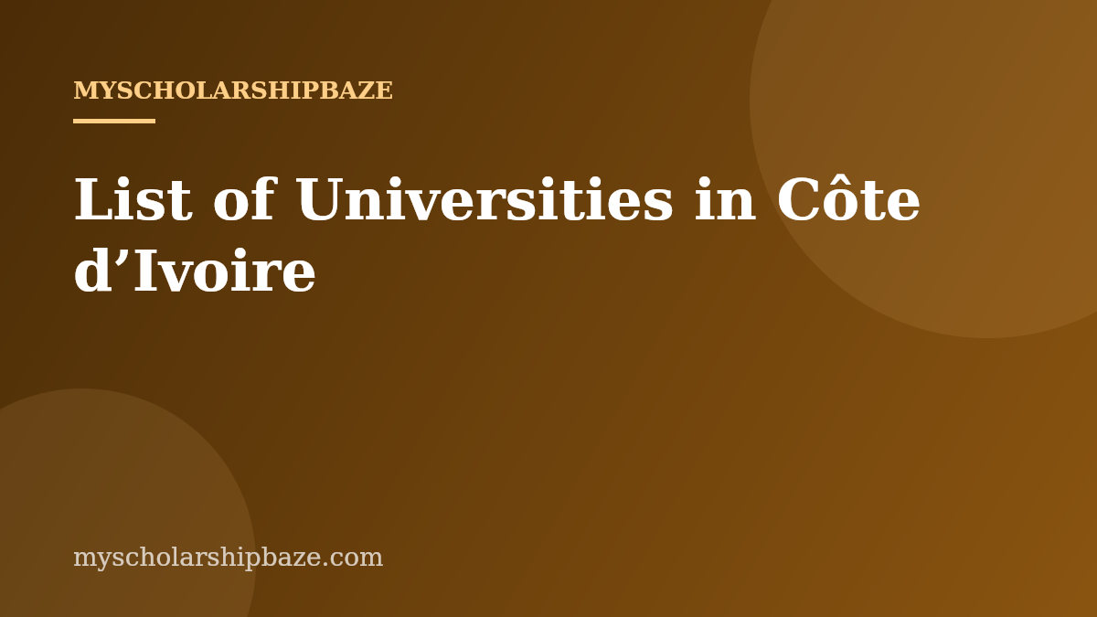 List of Universities in Côte d’Ivoire