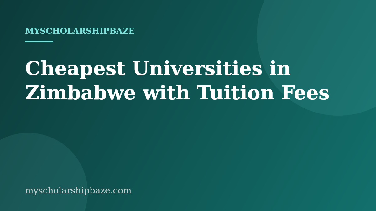 Cheapest Universities in Zimbabwe with Tuition Fees