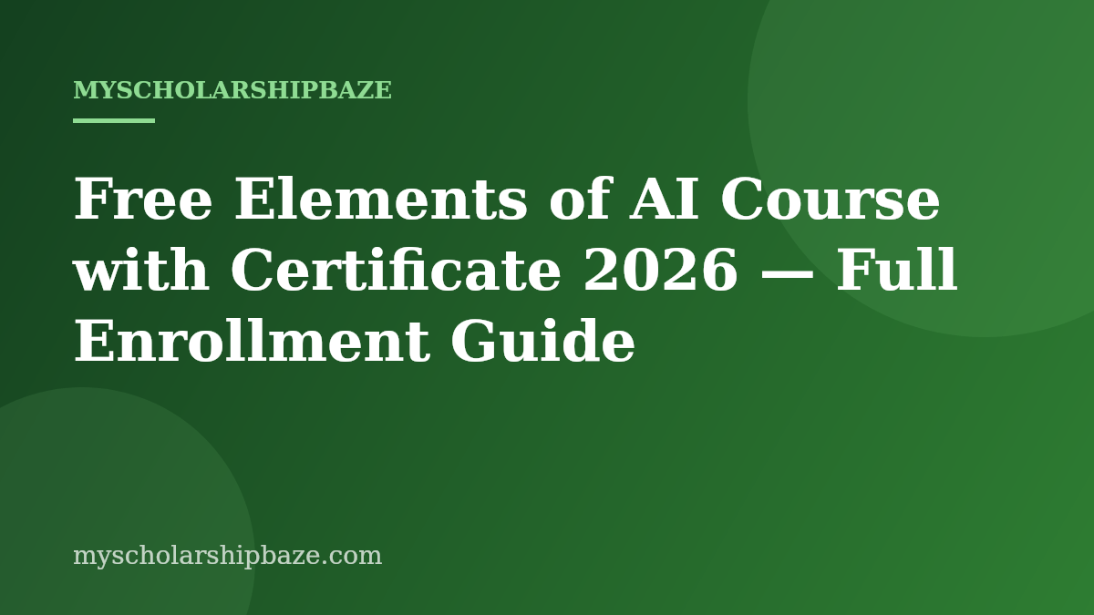 Free Elements of AI Course with Certificate 2026 — Full Enrollment Guide