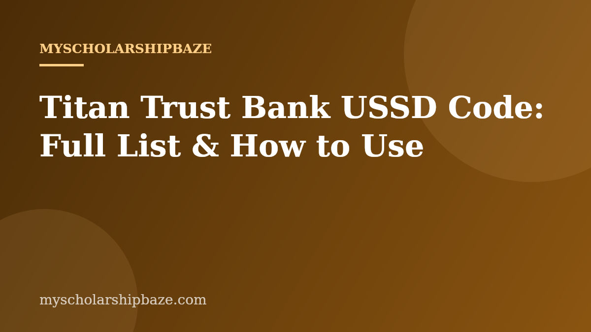 Titan Trust Bank USSD Code: Full List & How to Use