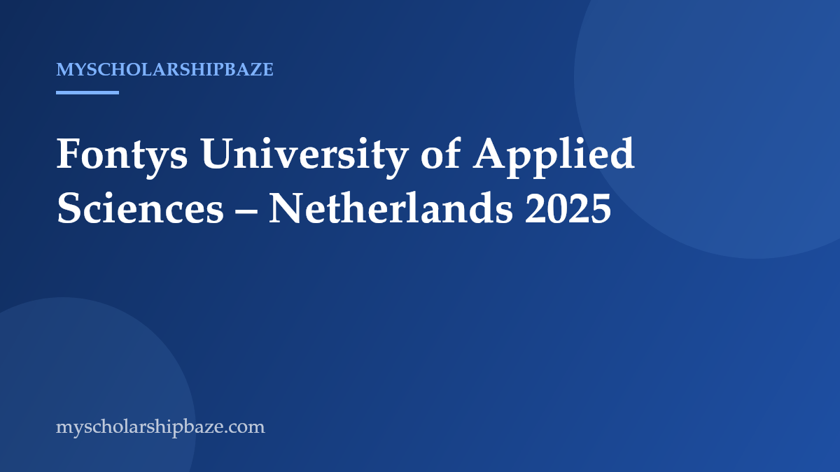 Fontys University of Applied Sciences – Netherlands 2025