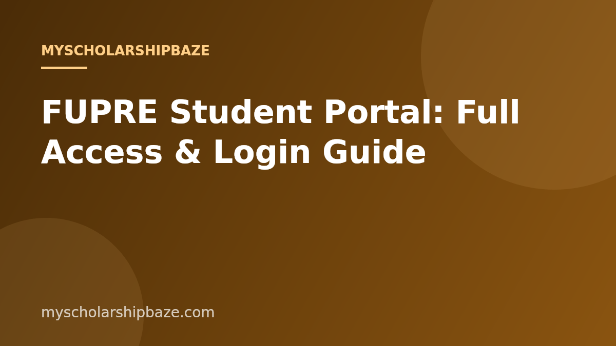 FUPRE Student Portal: Full Access & Login Guide