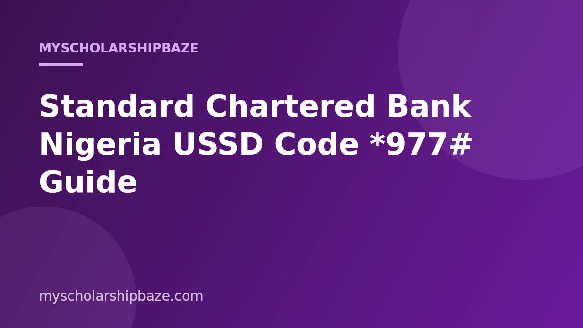 Standard Chartered Bank Nigeria USSD Code *977# Guide