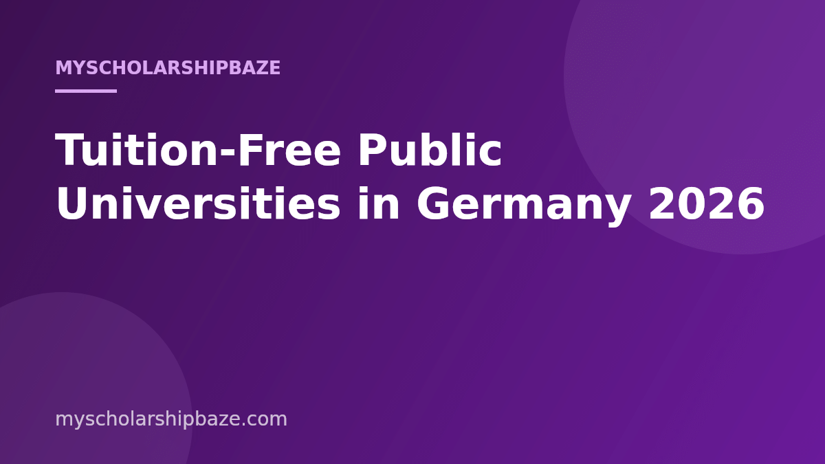 Tuition-Free Public Universities in Germany 2026
