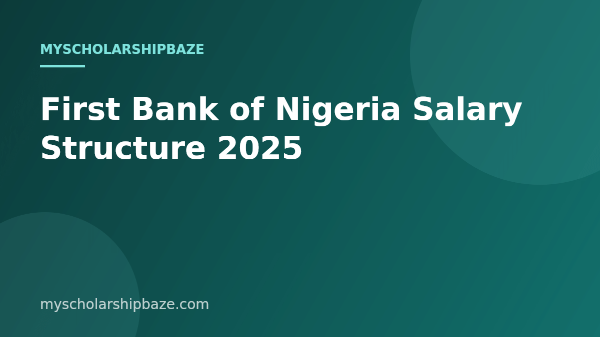 First Bank of Nigeria Salary Structure 2025