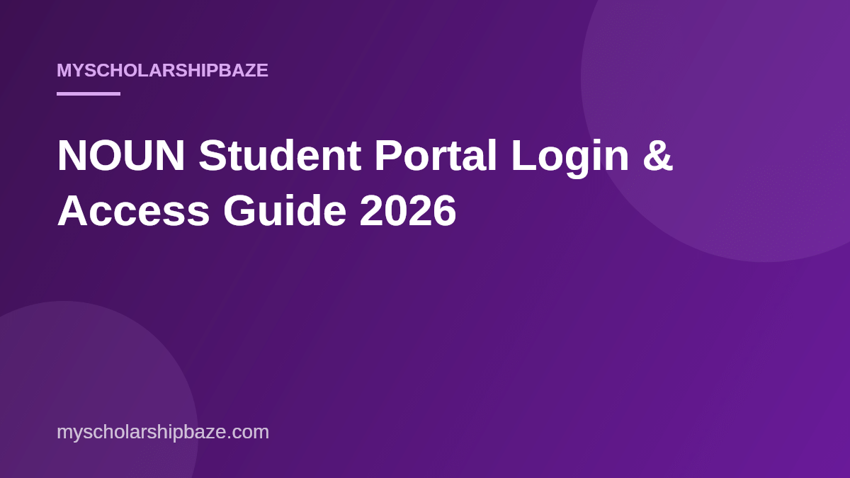 NOUN Student Portal Login & Access Guide 2026