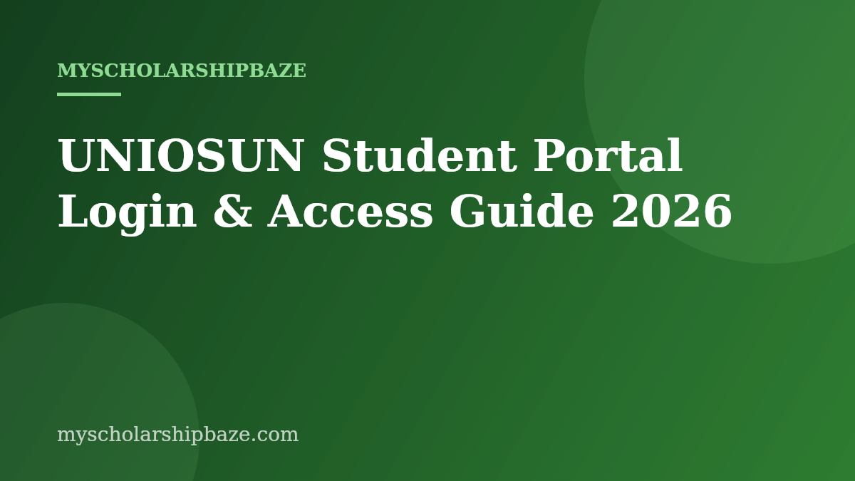 UNIOSUN Student Portal Login & Access Guide 2026